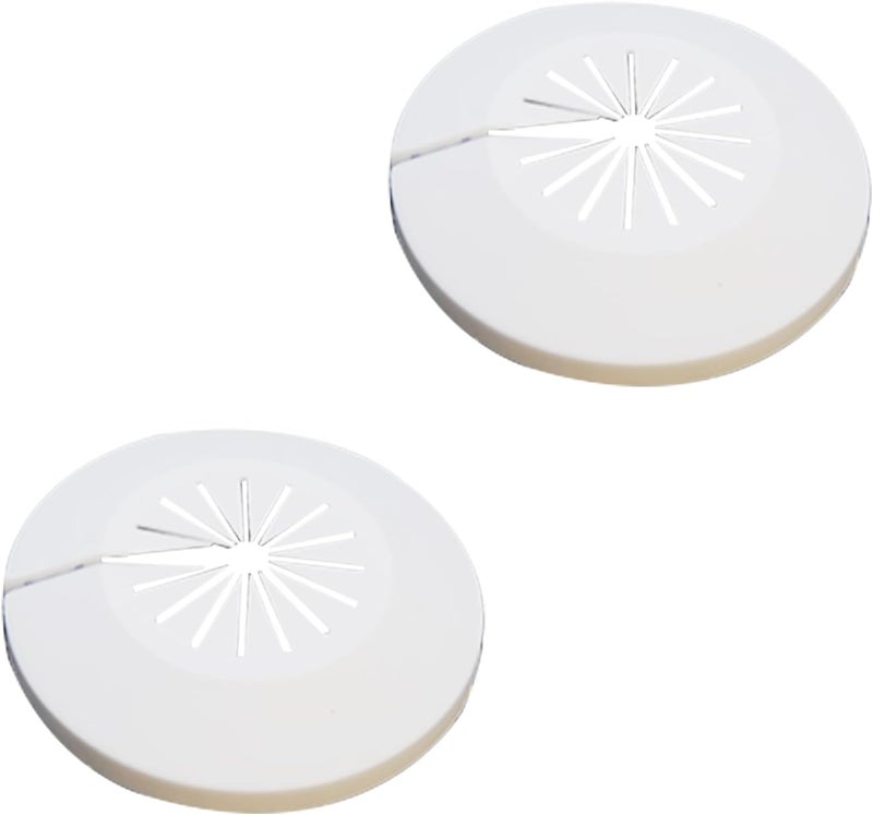CAcoverVA Flange Pipe Cover Decoration, 0.59 to 1.14 in (15-29mm) PP Plastic Escutcheon Collar Water Pipe Drain Line Cover,Plumbing Cover Plates for Wall Tube Decor, White, 2 Pieces - Image 1